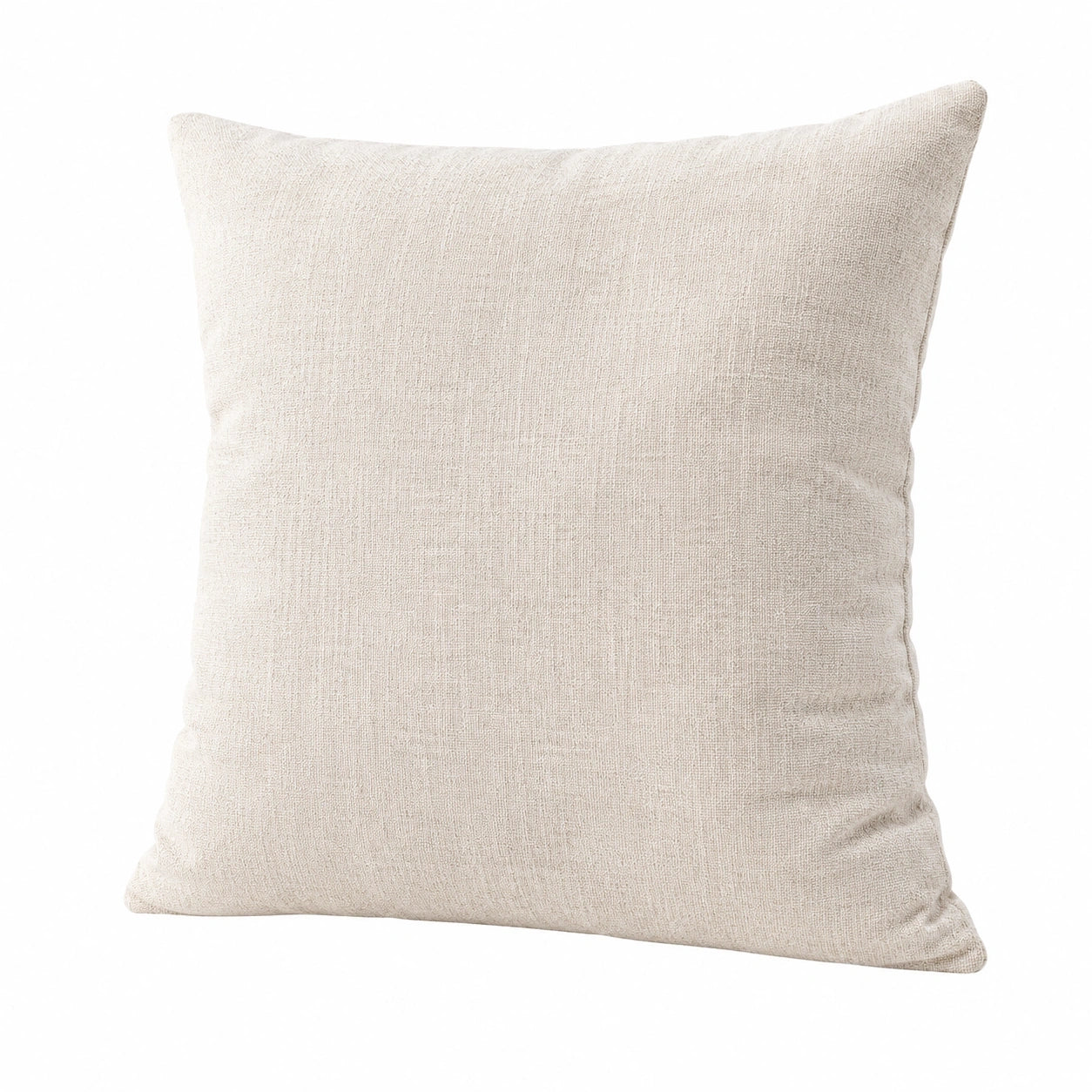 Coussin décoratif 45 x 45 cm tissu texturé beige style uni