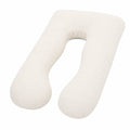 Coussin de grossesse en U 140 cm tissu matelassé écru soutien intégral