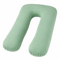 Coussin de grossesse en U 135 cm textile vert soutien du corps