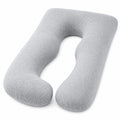 Coussin de grossesse en U 135 cm textile gris soutien corps