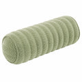 Coussin traversin 15 x 40 cm vert sauge en tissu texturé - soutien décoratif