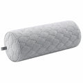 Coussin traversin 15 x 40 cm en velours gris matelassé décoratif