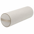 Coussin traversin cylindrique 15 x 45 cm en textile écru pour soutien décoratif