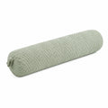 Coussin traversin cylindrique 15 x 50 cm textile vert gaufré - soutien décoratif